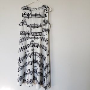 Music print dress